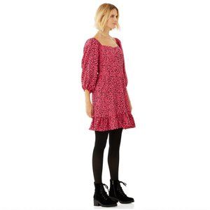 Puffy sleeve dress Sweetheart neck Ruffle Dress